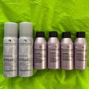 Pureology Shampoo Conditioner Refresh & Go Dry Shampoo Travel Sizes $70 RV